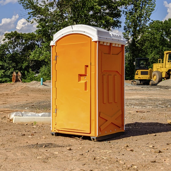 how often are the portable restrooms cleaned and serviced during a rental period in Brownstown